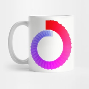 Infinity spiral red to blue Mug